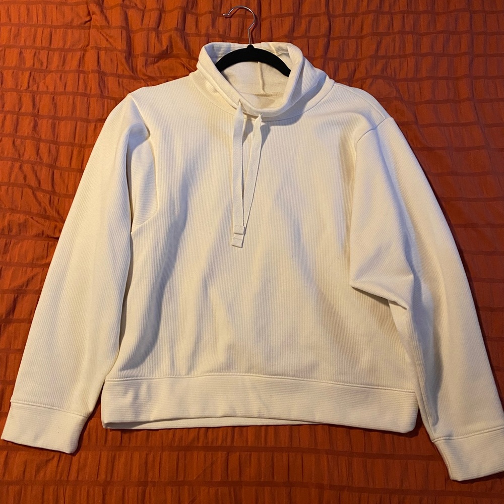 Madewell Cream Hooded Sweatshirt